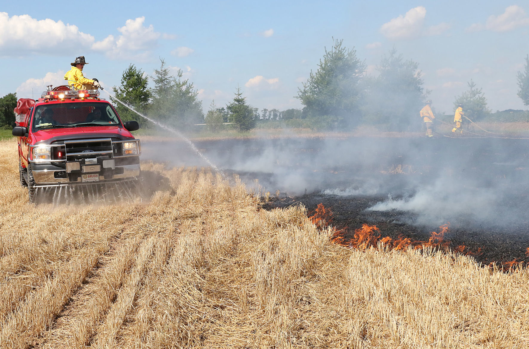 Field fire doused